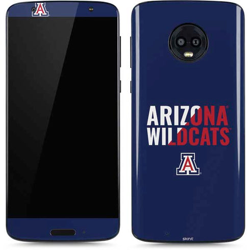 University of Arizona Wildcats Logo Split Blue Moto G6 Skin