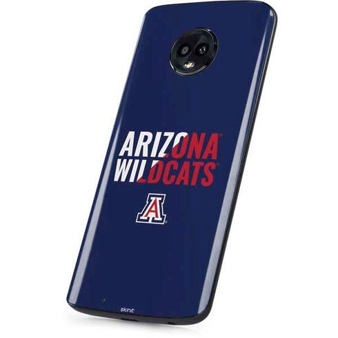 University of Arizona Wildcats Logo Split Blue Moto G6 Skin