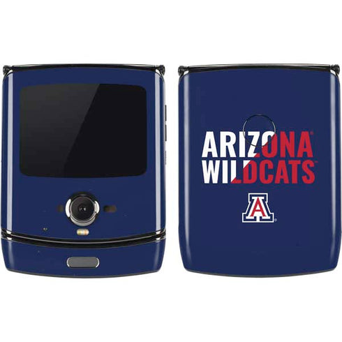 University of Arizona Wildcats Logo Split Blue Motorola RAZR Skin