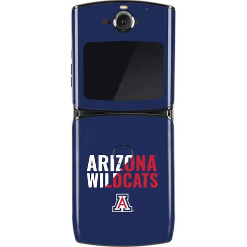 University of Arizona Wildcats Logo Split Blue Motorola RAZR Skin