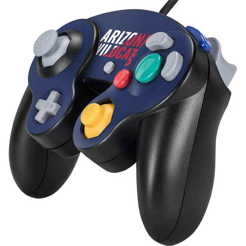 University of Arizona Wildcats Logo Split Blue Nintendo GameCube Controller Skin