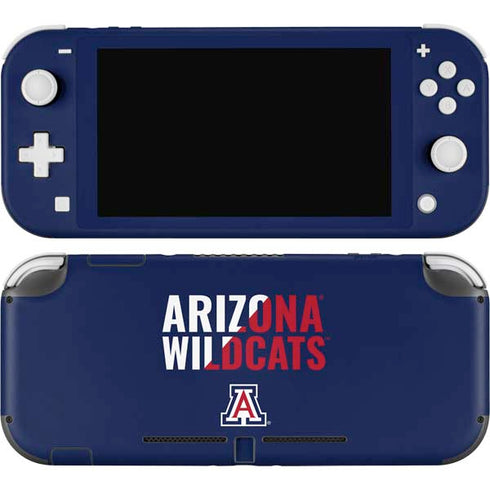 University of Arizona Wildcats Logo Split Blue Nintendo Switch Lite Skin