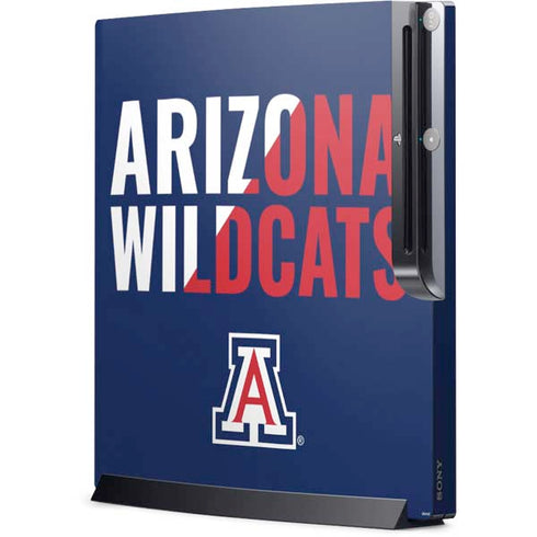 University of Arizona Wildcats Logo Split Blue Playstation 3 & PS3 Slim Skin