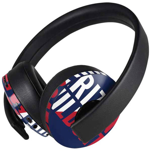 University of Arizona Wildcats Logo Split Blue PlayStation 4 Gold Wireless Headset Skin
