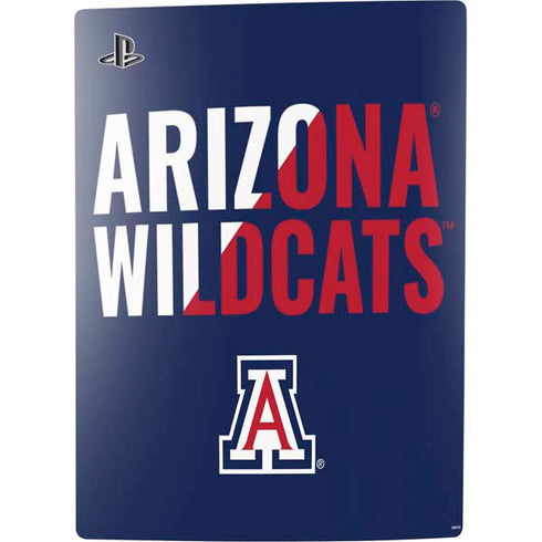 University of Arizona Wildcats Logo Split Blue PS5 Digital Edition Bundle Skin
