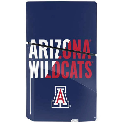 University of Arizona Wildcats Logo Split Blue PS5 Slim Disk Console Skin