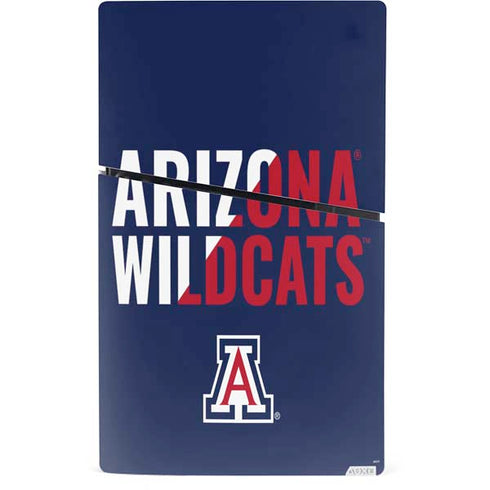 University of Arizona Wildcats Logo Split Blue PS5 Slim Digital Edition Bundle Skin