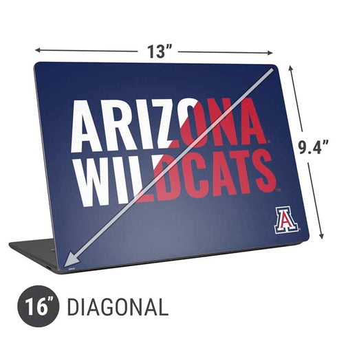 University of Arizona Wildcats Logo Split Blue Universal Laptop 16in (13 x 9.4in) Skin