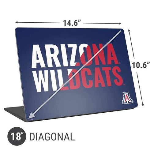 University of Arizona Wildcats Logo Split Blue Universal Laptop 18in (14.6 x 10.6in) Skin
