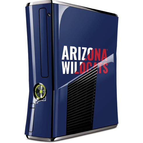 University of Arizona Wildcats Logo Split Blue Xbox 360 Slim (2010) Skin