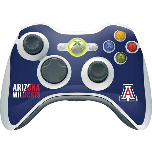 University of Arizona Wildcats Logo Split Blue Xbox 360 Wireless Controller Skin