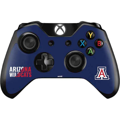 University of Arizona Wildcats Logo Split Blue Xbox One Controller Skin