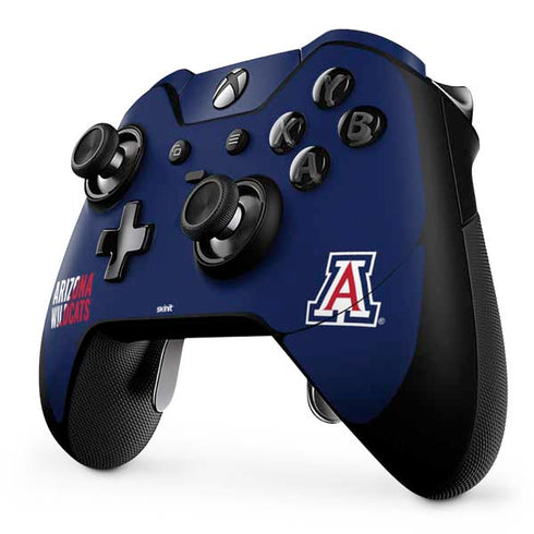 University of Arizona Wildcats Logo Split Blue Xbox One Elite Controller Skin