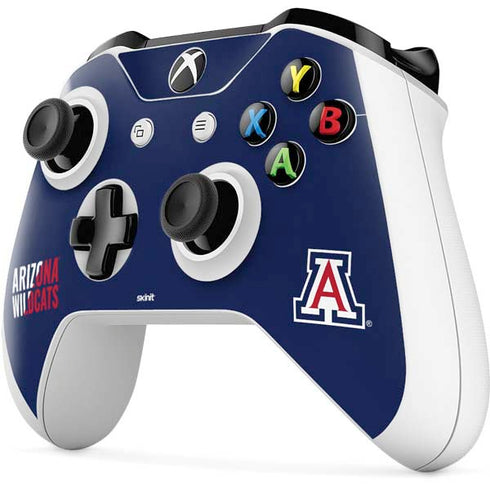 University of Arizona Wildcats Logo Split Blue Xbox One S Controller Skin