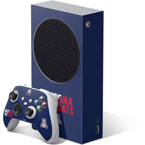 University of Arizona Wildcats Logo Split Blue Xbox Series S Bundle Skin