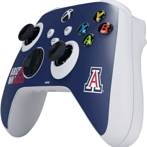 University of Arizona Wildcats Logo Split Blue Xbox Series S Controller Skin