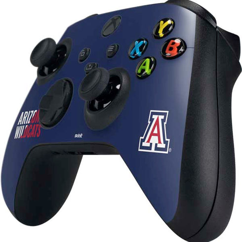 University of Arizona Wildcats Logo Split Blue Xbox Series X Controller Skin