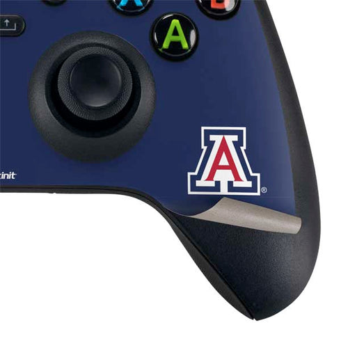 University of Arizona Wildcats Logo Split Blue Xbox Series X Controller Skin