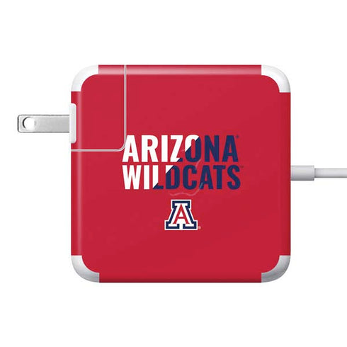 University of Arizona Wildcats Logo Split Red 85W Power Adapter (15 and 17 inch MacBook Pro Charger) Skin