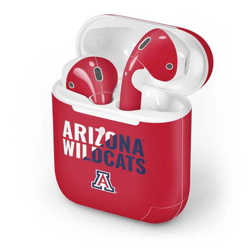 University of Arizona Wildcats Logo Split Red Apple AirPods 2 Skin
