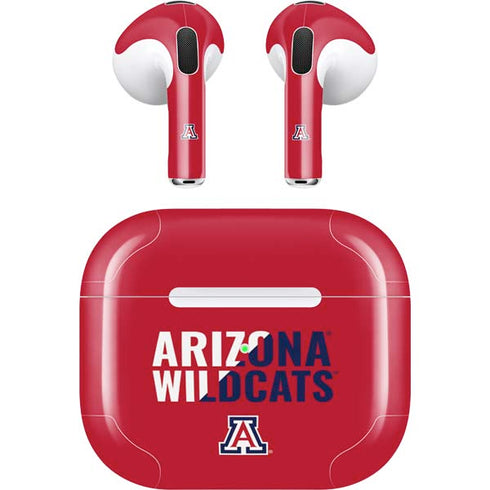 University of Arizona Wildcats Logo Split Red Apple AirPods (3rd Gen 2021) Skin