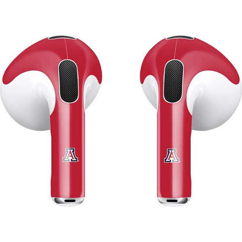 University of Arizona Wildcats Logo Split Red Apple AirPods (3rd Gen 2021) Skin