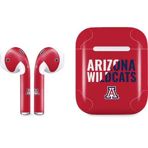 University of Arizona Wildcats Logo Split Red Apple AirPods Skin