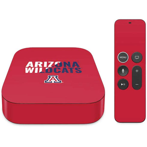 University of Arizona Wildcats Logo Split Red Apple TV Skin
