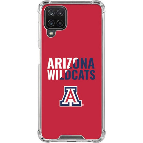 University of Arizona Wildcats Logo Split Red Galaxy A12 Clear Case