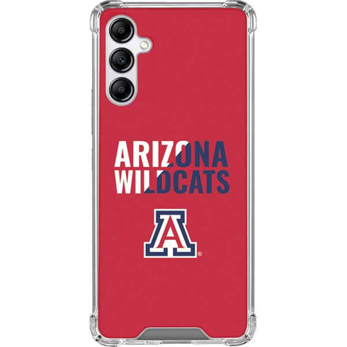University of Arizona Wildcats Logo Split Red Galaxy A14 5G Clear Case