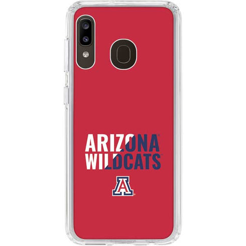 University of Arizona Wildcats Logo Split Red Galaxy A20 Clear Case