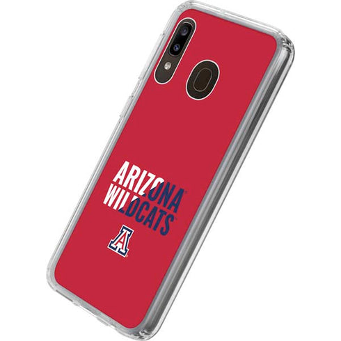 University of Arizona Wildcats Logo Split Red Galaxy A20 Clear Case