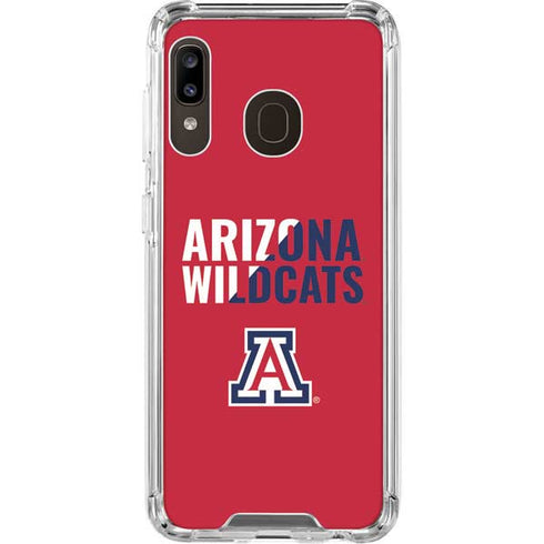 University of Arizona Wildcats Logo Split Red Galaxy A30 Clear Case