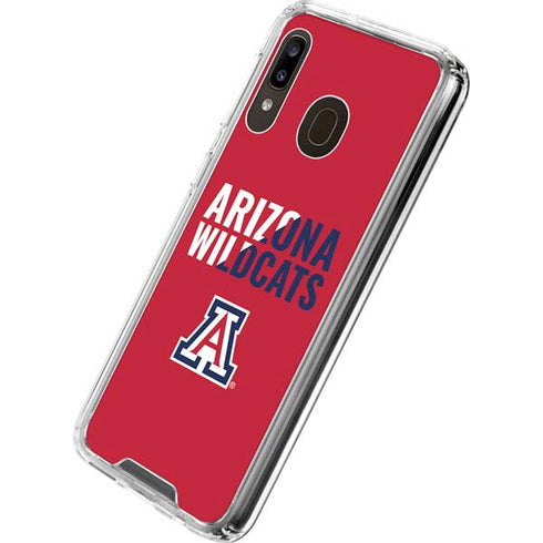 University of Arizona Wildcats Logo Split Red Galaxy A30 Clear Case