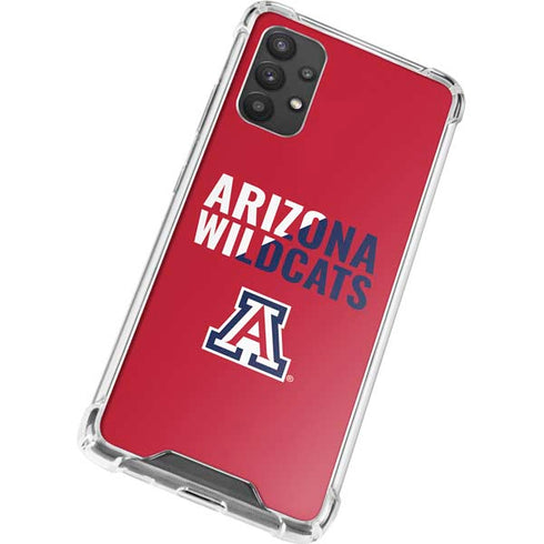 University of Arizona Wildcats Logo Split Red Galaxy A32 5G Clear Case
