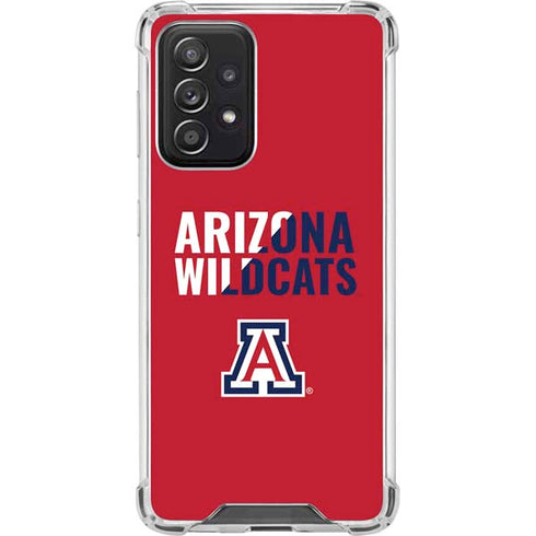 University of Arizona Wildcats Logo Split Red Galaxy A52 5G Clear Case