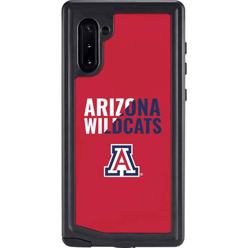 University of Arizona Wildcats Logo Split Red Galaxy Note 10 Waterproof Case