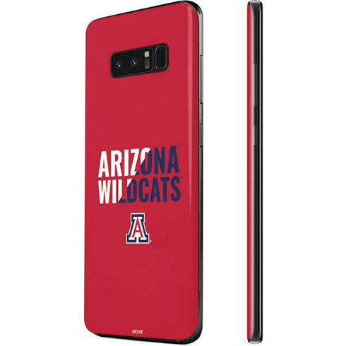 University of Arizona Wildcats Logo Split Red Galaxy Note 8 Skin