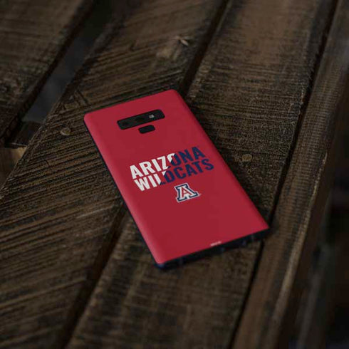 University of Arizona Wildcats Logo Split Red Galaxy Note 9 Skin
