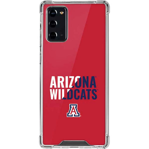 University of Arizona Wildcats Logo Split Red Galaxy Note20 5G Clear Case