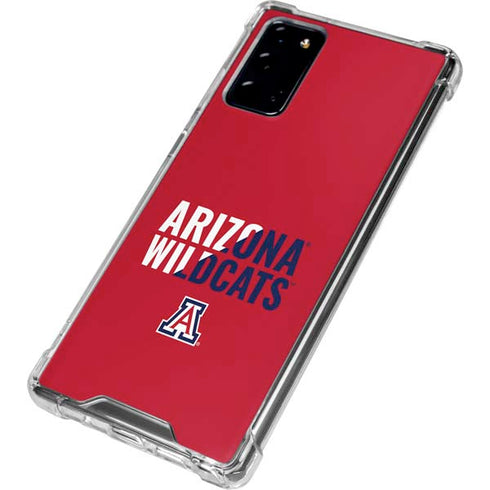 University of Arizona Wildcats Logo Split Red Galaxy Note20 5G Clear Case