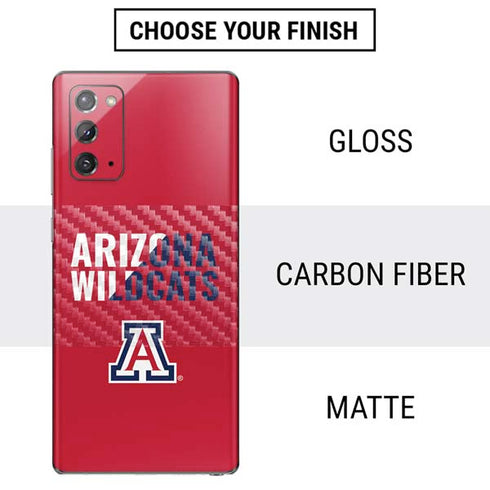 University of Arizona Wildcats Logo Split Red Galaxy Note20 5G Skin