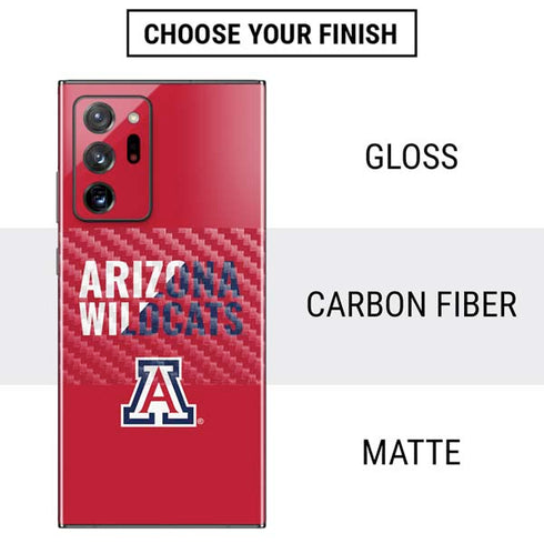 University of Arizona Wildcats Logo Split Red Galaxy Note20 Ultra 5G Skin