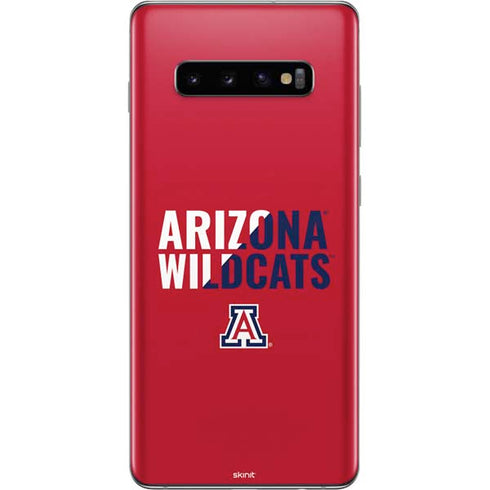 University of Arizona Wildcats Logo Split Red Galaxy S10 Plus Skin