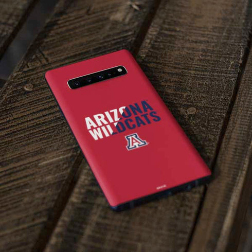 University of Arizona Wildcats Logo Split Red Galaxy S10 Plus Skin