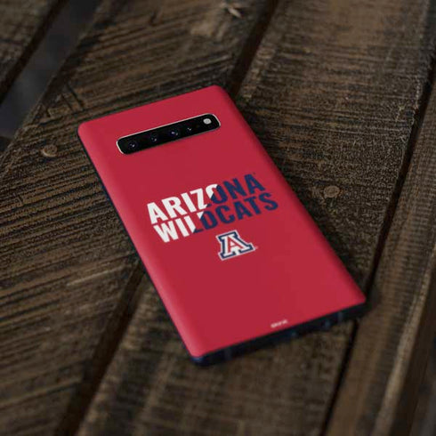 University of Arizona Wildcats Logo Split Red Galaxy S10 Skin