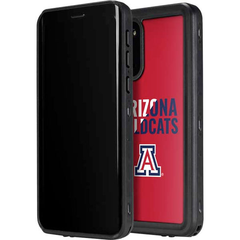 University of Arizona Wildcats Logo Split Red Galaxy S20 Plus Waterproof Case