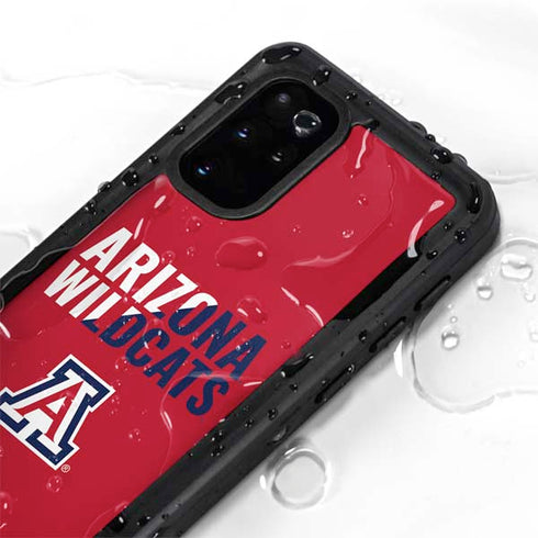 University of Arizona Wildcats Logo Split Red Galaxy S20 Plus Waterproof Case
