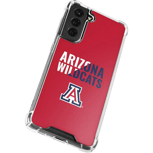University of Arizona Wildcats Logo Split Red Galaxy S21 FE Clear Case