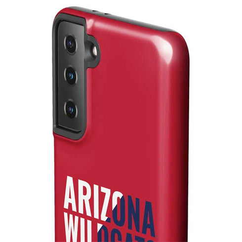 University of Arizona Wildcats Logo Split Red Galaxy S21 FE Pro Case